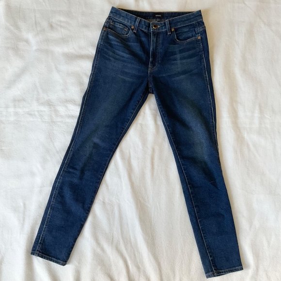 KHAITE Denim - Khaite Kassandra mid-rise skinny Jean dark blue SZ27 waist28.4